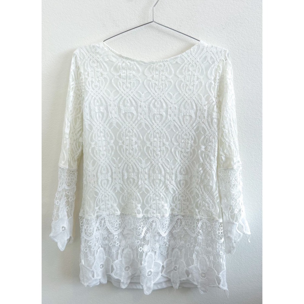 White Floral Lace Boho Mini Dress​